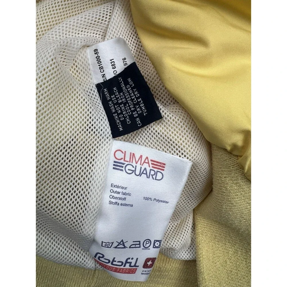 Cutter & Buck 90’s Mens XL‎ Yellow Pullover Windbreaker ClimaGuard Golf Jacket
